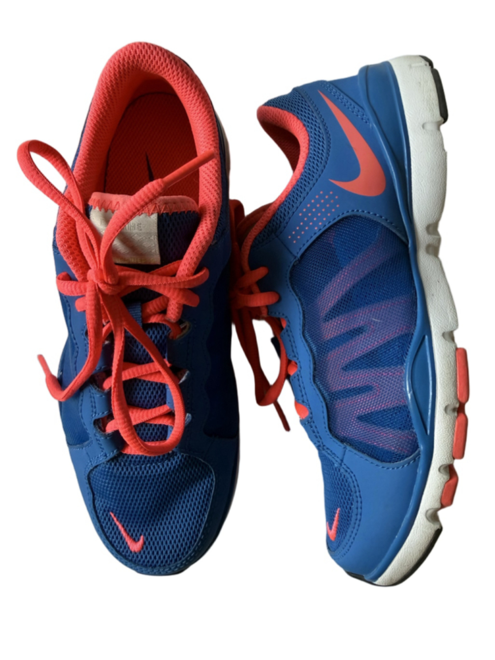 Womens Nike Flex TR2 Shoes Blue Orange Mesh Training Sneakers 6.5